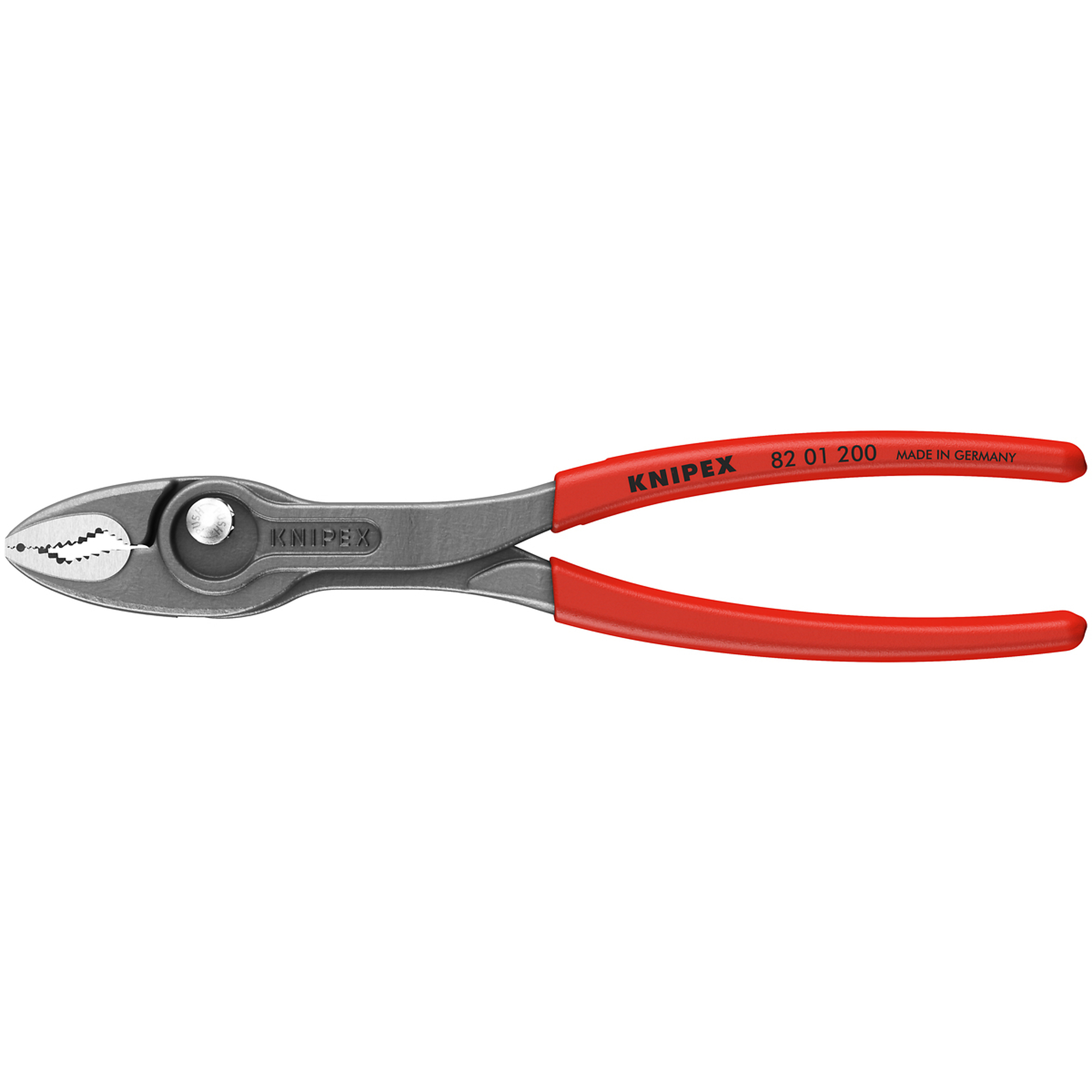 Knipex TwinGrip Pliers — 8in., Non-Slip Plastic, 5/32in. to 7/8in. Capacity, Model# 82 01 200 SBA